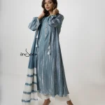 Blue-Grey Soft Silk Set