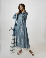 Blue-Grey Soft Silk Set