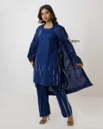 Navy Blue Tie-Dye Co-Ords with Shrug