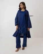 Navy Blue Tie-Dye Co-Ords with Shrug - Image 2