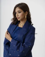 Navy Blue Tie-Dye Co-Ords with Shrug - Image 4