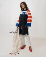 Black with Red and Blue Tie-Dye Cotton set - Image 3