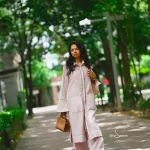 Beige Linen Cotton Set