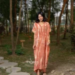 Brown Crepe Silk One Piece