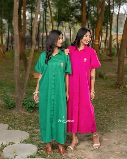 Pink Endi Cotton One Piece