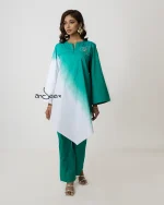 Green and White Shaded Assymetric Set