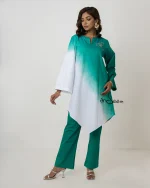 Green and White Shaded Assymetric Set - Image 5