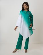 Green and White Shaded Assymetric Set - Image 2