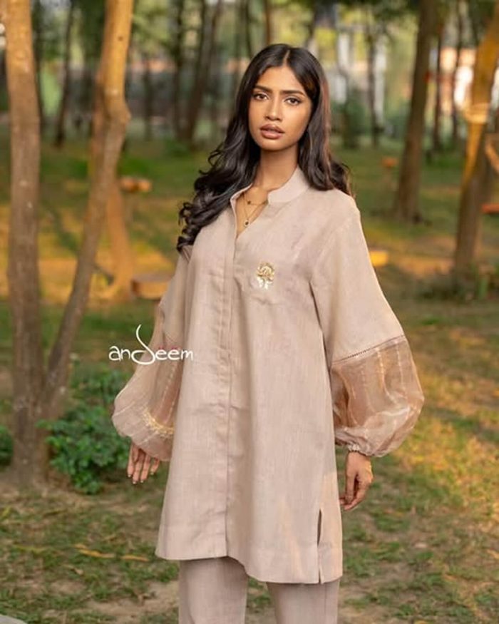 Beige Linen Cotton Co-Ords - Image 1