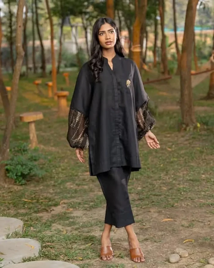 Black Linen Cotton Co-Ords - Image 1