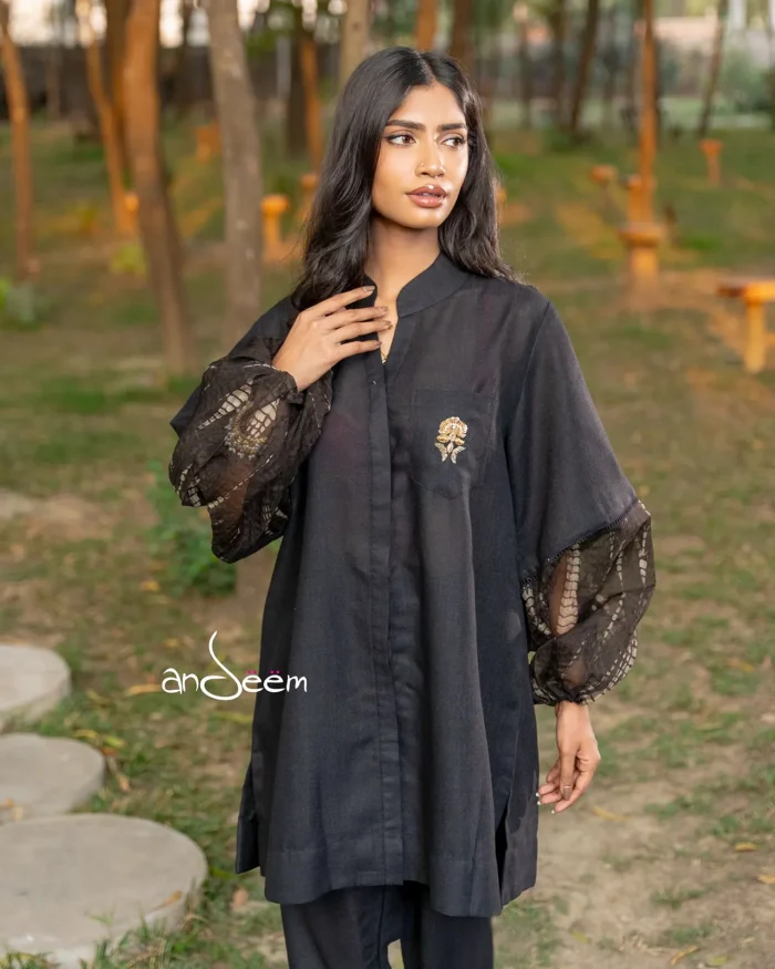 Black Linen Cotton Co-Ords - Image 2