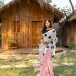 Cotton Handloom - Black Polka Dot