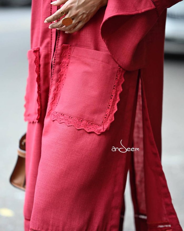 Red Linen Cotton Set - Image 6