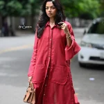 Red Linen Cotton Set