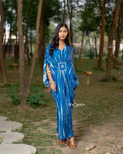 Blue Soft Silk One Piece