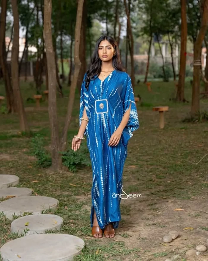 Blue Soft Silk One Piece - Image 2