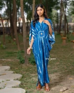 Blue Soft Silk One Piece - Image 3