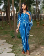 Blue Soft Silk One Piece - Image 4