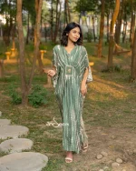 Moss Green Soft Silk One Piece