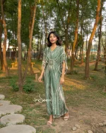 Moss Green Soft Silk One Piece - Image 4