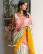 Spring Blossom Cotton Handloom Saree - Image 6