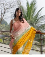 Spring Blossom Cotton Handloom Saree - Image 7