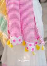 Cotton Handloom Saree- Sunshine Stripes - Image 3