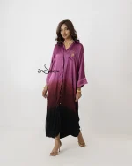 Multani Silk One Piece - Purple and Coffee - Image 2