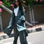 Army Green Linen Cotton Set