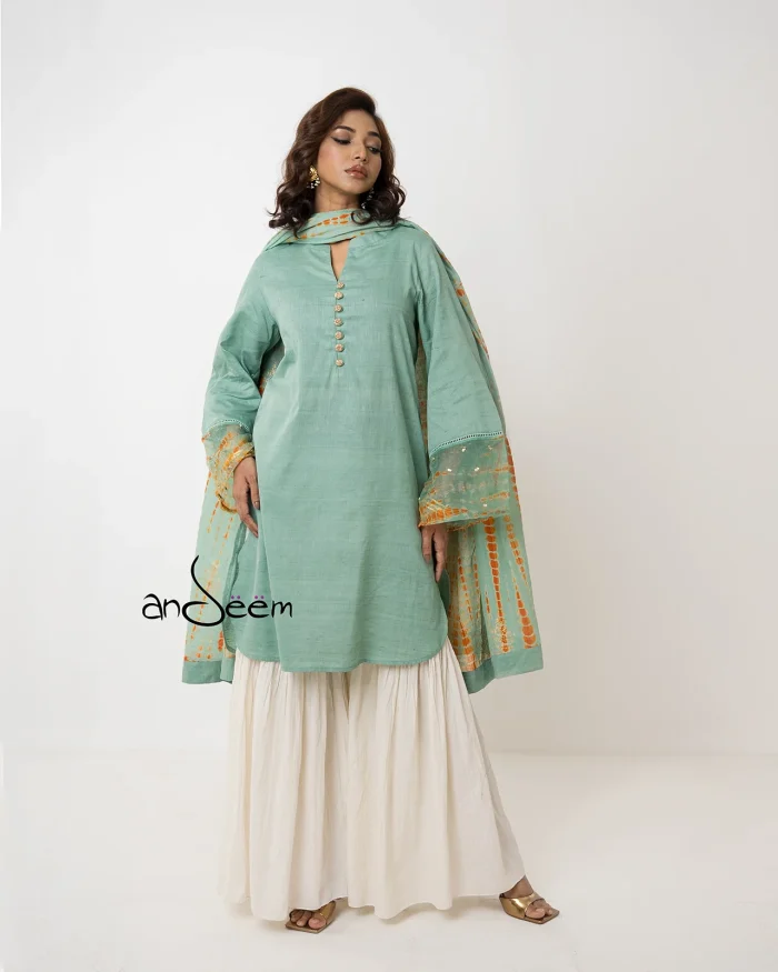 Pistachio Green Endi Cotton Set - Image 7