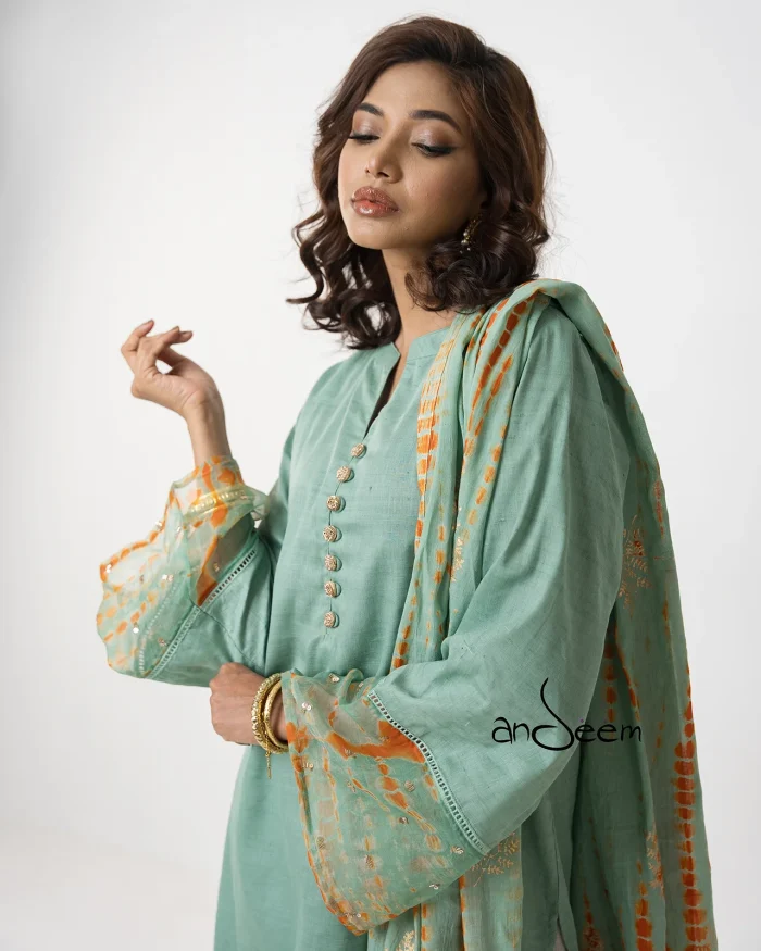 Pistachio Green Endi Cotton Set - Image 8