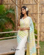 Cotton Handloom - Sunny Turquoise - Image 5