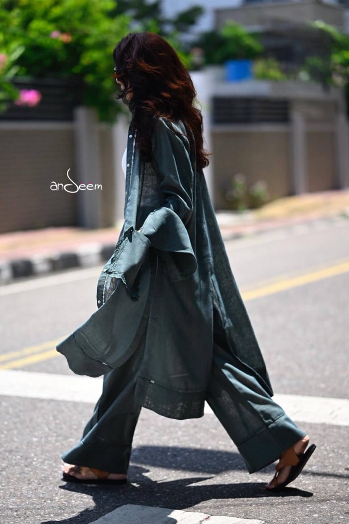 Army Green Linen Cotton Set - Image 4