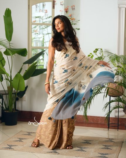 Cotton Handloom Saree- Floral Charm