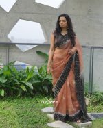 Teracotta Muslin Saree