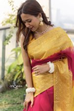 Muslin Saree- Honey Coral - Image 2