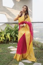 Muslin Saree- Honey Coral