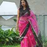 Fuchsia Pink Muslin Saree