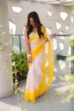 Muslin Saree- Sunlit Polka Reverie