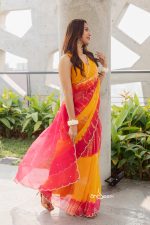 Muslin Saree- Crimson Dusk - Image 5
