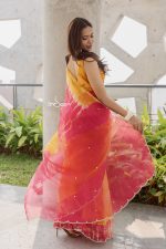 Muslin Saree- Crimson Dusk - Image 4