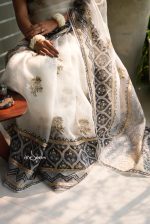 Muslin Saree- Light of the Pearl - Image 3
