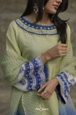 Raw Silk 3 Piece Set- Lime Green - Image 4