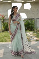 Muslin Saree- Celadon