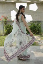Muslin Saree- Celadon - Image 2