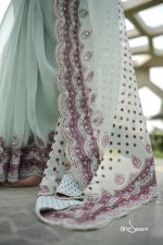 Muslin Saree- Celadon - Image 4