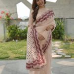Muslin Saree- Blush Beige