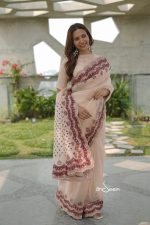 Muslin Saree- Blush Beige