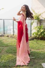 Muslin Saree- Rose Ember - Image 2